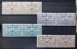 1940-60  Belediye Kontrat Fiskal Pulları Damgasız 4er adet Toplam 16  adet