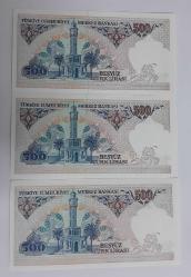 7. EMİSYON SERİ TAKİPLİ 3 ADET 500 LİRA
