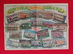 Galatasaray, Fenerbahçe, Beşiktaş, Trabzonspor, Ankaragücü, Bursaspor, Sakaryaspor, Altay, Gençlerbirliği, Sarıyer, Kocaelispor, Eskişehirspor, Zonguldakspor, Orduspor, Denizlispor, Malatyaspor, Samsunspor, Rizespor, Kayserispor Kadroları - 1985/1986 Sezonu Dev Poster, Forma Görselleri - Tercüman Gazetesi
