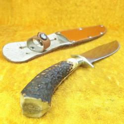 VINTAGE DERİ KILIFINDA ÖZEL EL YAPIMI AV BIÇAĞI KAMA