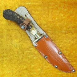 VINTAGE DERİ KILIFINDA ÖZEL EL YAPIMI AV BIÇAĞI KAMA