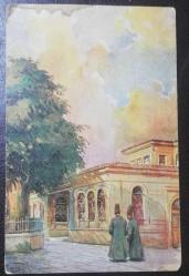 mevlevi dervişler suluboya kartpostal-adriens kartpostal