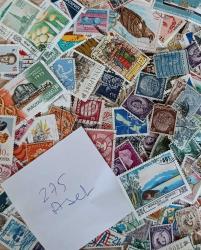 275 adet damgalı Dünya pulları lotu