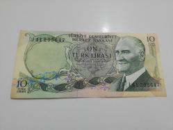 6 EMİSYON 10 TÜRK LİRASI ÇİL ALTI SERİ I41 205647