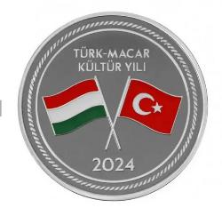 DARPHANE 2024 Türk Macar Kültür Yılı Gümüş Hatıra Para kutusunda  sertifikalı 714 no
