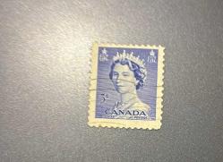 Kanada Pulu - Canada Stamp - Postadan Geçmiş Pul Filateli - DAMGALI - KRALİÇE  II. ELIZABETH TEMALI PUL , 5 PARA - YABANCI PULLAR - NOSTALJİK DOĞUM GÜNÜ HEDİYESİ