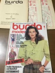 BURDA MODEN  NİSAN 1987 Türkçe klavuzlu ve paftalı