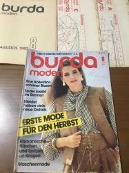 BURDA MODEN AĞUSTOS 1982 Türkçe klavuzlu ve paftalı
