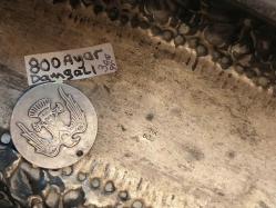 Gümüş Şekerlik.. 800 Ayar damgalı floral Desenli Gümüş Şekerlik, meyvelik..300 gr. 7 x 31 cm.