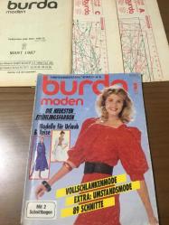 BURDA MODEN MART 1987 Türkçe klavuzlu ve paftalı
