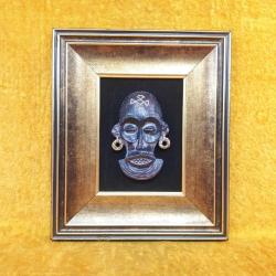 AFRİKALI SAVASÇI MASK ÇERÇEVELİ TABLO