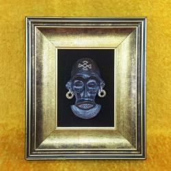 AFRİKALI SAVASÇI MASK ÇERÇEVELİ TABLO