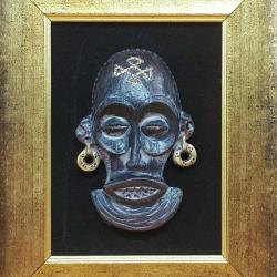 AFRİKALI SAVASÇI MASK ÇERÇEVELİ TABLO