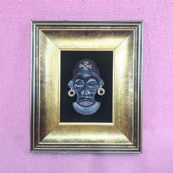 AFRİKALI SAVASÇI MASK ÇERÇEVELİ TABLO