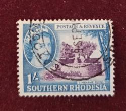 İngiliz Sömürgesi Güney Rodezya-_ damgalı pul