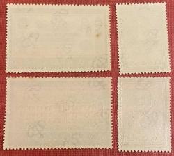 1966.ULUSAL BANKANIN.125. YILI.YUNANİSTAN   4 LÜ SERİ  PUL DAMGASIZ.SARI LEKELİ