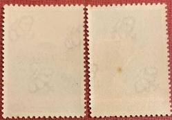 1965.POSTA TASARRUF BANKASI.50. YILI.YUNANİSTAN   2 Lİ SERİ  PUL DAMGASIZ.SARI LEKELİ