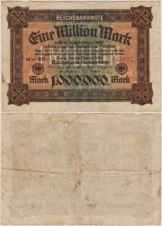 ALMANYA 1 MİLYON MARK 1923 WEİMAR CUMHURİYETİ. TEMİZ+
