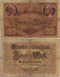 ALMANYA 20 MARK 1914 I. DÜNYA SAVAŞI DÖNEMİ. TEMİZ.