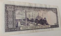 5.EMİSYON 4.TERTİP 500 TÜRK LİRASI Y42 005970 SERİ NUMARALI KAĞIT PARA GÜZEL NUMARALI NATUREL NADİR
