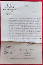 1929 Tarihli T.C. İzmir Vilayet Maarif Müdürlüğü Antetli ve İmzalı Ödemiş Adagüme Okulu'na Dair Evrak