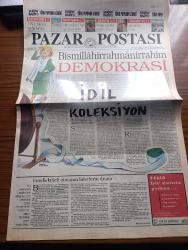 Pazar Postası Gazetesi - Turkish Newspaper - 17 Aralık 1994 - Sayı 52 - Bismillahirrahmanirrahim demokrasi yazan Cengiz Kuşçuoğlu - Tansu Çiller karikatür çizen Ercan Akyol - kavramlar bu kadar zor mu yazan Ömer Servet - Osmanlı faktörü yazan Taha - Sabancı'nın finansman şirketi - Lada 4x4 - 1995 ne kriz ne de kurtuluş yazan Şeref Oğuz - Fethullah Gülen hoca ve işbitirici gazeteci - Sosyal Demokratların yeni dünya görüşü tartışılıyor - bağımsız İstanbul milletvekili Ertuğrul Günay meclisin solu sağdır - SHP İstanbul milletvekili Ercan Karakaş sol bitmemiştir - insan hakları evrensel bir kavram oldu yazan Sami Kohen - Avrupa sosyalizminde yaprak dökümü yazan Dinçer Güner - İstanbul bir düş-tü yazan Burçak Evren - Londra sinemalarından 2 yazan Ahmet Mithat - Balkan Naci İslimyeli resim sergisi - politikacı Yazar İsmail Cem Türkiye sonu nereye gitmiyor söyleşi Naki Özkan - yeni çıkan kitaplar - Sina Akşin şeriatçı bir ayaklanma 31 Mart olayı İmge kitapevi - Nüshet Göksun yeni yapıtları - İdil Koleksiyon