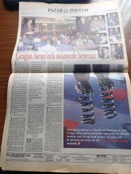Pazar Postası Gazetesi - Turkish Newspaper - 28 Ocak 1995 - Sayı 58 - SHP CHP birleşmesinden sonra sıra ANAYOL'da yazan Cengiz Kuşçuoğlu - bütünleşen sol yeni bir söylem olabilir mi yazan Canan Barlas - demokrasinin vakti gelmedi mi yazan Murat Belge - kemalizm başka sosyal demokrasi başka yazan Ömer Servet - YDH üzerine düşünceler yazan Taha Akyol - Henkel'in Türkiye kanadı sorumlusu Can Paker'in büyük başarısı - Çiller ile Hüsnü Özyeğin arasına kara kedi girdi - özelleştirmede kaplumbağa sürati - Türkiye'nin mafyası var mı yazan Naki Özkan - Diyanet işleri başkanı ve Yaşar Kemal yazan Mehmet Ali Kılıçbay - Mahir Kaynak - Kennedy'lerin bir hanım ağası vardı Rose Kennedy fotoğraf - Büyük Britanya Cumhuriyeti yazan Dinçer Güner - 7. Ankara uluslararası Film festivali - Tarık Akan ve Tuncel Kurtiz filmden bir sahne fotoğraf - Aziz Nesin şeytan peşinde yazan Cahit Tanyol - İbrahim Betil başkanlığında Türkiye Eğitim Gönüllüleri vakfı kuruldu - Antik A.Ş. tarafından düzenlenen müzayede
