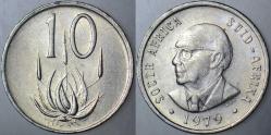 GÜNEY AFRİKA CUMHURİYETİ 10 CENT 1979 SİRKÜLASYON HATIRA.