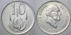 GÜNEY AFRİKA 10 CENT 1976 SİRKÜLASYON HATIRA.