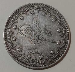 1327 - 1 Mehmed Reşad Gümüş 5 Kuruş   ÇÇT+