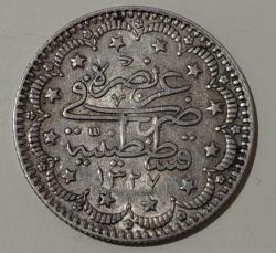 1327 - 1 Mehmed Reşad Gümüş 5 Kuruş   ÇÇT+