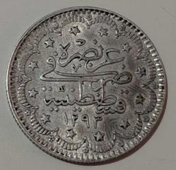 1293 - 33 Abdülhamid Gümüş 5 Kuruş  ÇA