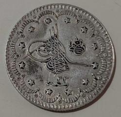 1293 - 33 Abdülhamid Gümüş 5 Kuruş  ÇA