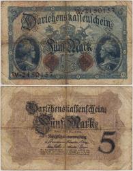 ALMANYA 5 MARK 1914 Açıklamayı okuyunuz. TEMİZ.