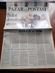 Pazar Postası Gazetesi - Turkish Newspaper - 5 Mart 1994 - Sayı 11 - Birileri demokrasiye ara verebilir mi yazan Naki Özkan  - Refah Partisinin önlenebilir yükselişi üzerine yazan Hüseyin Baş - liberal ahlakın anlaşılması yazan Canan Barlas - şeriat kemalizm ve demokrasi yazan Ömer Servet - İslam ve ideoloji 2 yazan Taha Akyol - Osmanlı farkı yazan Hikmet Özdemir - görüntüdeki uyum ve büyüyen sorunlar yazan Fikret Bila - demokrasi ve kriz yönetimi yazan Şeref Oğuz - 8 Mart Dünya kadınlar günü doğum gününüz kutlu olsun yazan Nihal Mete - Adnan Hoca ile Hasan Mezarcı arasında Refah Partisi yazan Ruşen Çakır - 21. Yüzyılda kadının gücü yazan Habibe Altop - Bitlis milletvekili Kamuran İnan'la söyleşi - çevresel sorunlar dünya politikasına yön veriyor yazan Sami Kohen - Cezayir'de Aydınlar kıyımdan kaçıyor yazan Dinçer Güner - Batı Türk aydını için önyargılı - ünlü tiyatro adamı Oben Güney'in tiyatroya son armağanı Dazlak - Spielberg  bu kez masal anlatmıyor - İsa Ümraniye'ye uğramadı