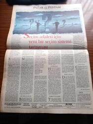 Pazar Postası Gazetesi - Turkish Newspaper - 5 Mart 1994 - Sayı 11 - Birileri demokrasiye ara verebilir mi yazan Naki Özkan  - Refah Partisinin önlenebilir yükselişi üzerine yazan Hüseyin Baş - liberal ahlakın anlaşılması yazan Canan Barlas - şeriat kemalizm ve demokrasi yazan Ömer Servet - İslam ve ideoloji 2 yazan Taha Akyol - Osmanlı farkı yazan Hikmet Özdemir - görüntüdeki uyum ve büyüyen sorunlar yazan Fikret Bila - demokrasi ve kriz yönetimi yazan Şeref Oğuz - 8 Mart Dünya kadınlar günü doğum gününüz kutlu olsun yazan Nihal Mete - Adnan Hoca ile Hasan Mezarcı arasında Refah Partisi yazan Ruşen Çakır - 21. Yüzyılda kadının gücü yazan Habibe Altop - Bitlis milletvekili Kamuran İnan'la söyleşi - çevresel sorunlar dünya politikasına yön veriyor yazan Sami Kohen - Cezayir'de Aydınlar kıyımdan kaçıyor yazan Dinçer Güner - Batı Türk aydını için önyargılı - ünlü tiyatro adamı Oben Güney'in tiyatroya son armağanı Dazlak - Spielberg  bu kez masal anlatmıyor - İsa Ümraniye'ye uğramadı