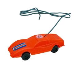 1980's Türk Malı Ebiç Üfleme Plâstik Oyuncak Telli Kara Şimşek Araba