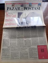 Pazar Postası Gazetesi - Turkish Newspaper - 18 Mart 1995 - Alevi Sünni çatışması değil Alevi tepkisi yeni Gazi mahalleleri yaratılmasın yazan Naki Özkan - dini ve etnik ayrımlara karşı teknoloji yazan Canan Barlas - Kassandra yazan Murat Belge - dünyamız ve savaş yazan Doğu Ergil  - darüşşafakalılar bizde varız dedi  - Gümüşhane altınları Yaşar Holding'in iştahını kabarttı - Turgut Yılmaz mal varlığını açıkladı - Dünya Bankası yoksullaştırıyor mu yazan Şeref Oğuz - partisini muhalefette eriten lider Mesut Yılmaz yazan Cengiz Kuşçuoğlu  - CHP lideri Hikmet Çetin ve futbol tutkusu - Güney Afrika'nın Kara Evita'sı Winnie Mandela - Gorbaçov rövanşa hazırlanıyor - Bay E son dönem her Sinan Çetin filmi gibi tartışmaya açık bir yapıt yazan Burçak Evren - Çırağan sarayı'nda müzayede heyecanı - Uğur Yücel'li Türkiye İş Bankası reklamı - otomotiv sanayi Türkiye'nin lokomotifi yazan Naki Özkan - Ferit Diana Şahenk fotoğraf - Vehbi Koç fotoğraf - Rahmi Koç fotoğraf - Sakıp Sabancı fotoğraf