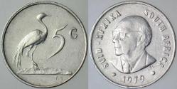 GÜNEY AFRİKA CUMHURİYETİ 5 CENT 1979 SİRKÜLASYON HATIRA.