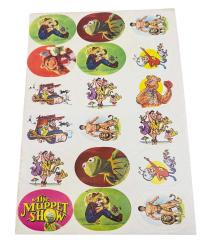 1980's The Muppet Show Kermit ve Karışık Çizgi Film Karakter Sticker Çıkartma Seti