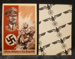 II. DÜNYA SAVAŞI ALMANYA PROPAGANDA POSTER KARTI 8.70 X 5.60 CM YENİ BASIM