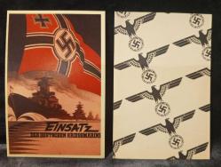 II. DÜNYA SAVAŞI ALMANYA PROPAGANDA POSTER KARTI 8.70 X 5.60 CM YENİ BASIM