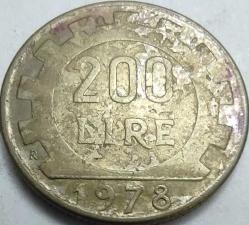 LOT.16 » İtalya 1978 200 Lire - Haliyle - 