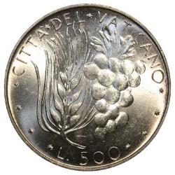 Vatikan 500 Liret 1977 Gümüş ÇİL 11 gr.(RESİMDEKİ ÜRÜN GÖNDERİLECEKTİR)
