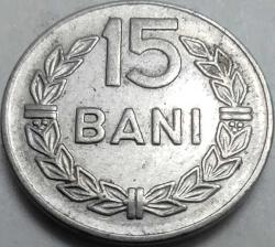 LOT.17 » Romanya 1966 15 Bani Sosyalist Devlet Armalı Çelik Baskı