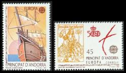 +++ ANDORRA (İSPANYOL) CEPT , KEŞİFLER ve KAŞİFLER     1992     - DAMGASIZ