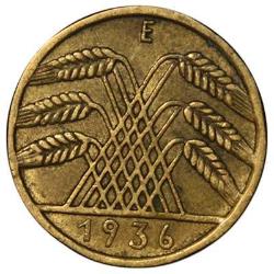 Almanya 10 Pfennig 1936 E ÇÇT(RESİMDEKİ ÜRÜN GÖNDERİLECEKTİR)