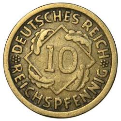 Almanya 10 Pfennig 1925 D ÇÇT(RESİMDEKİ ÜRÜN GÖNDERİLECEKTİR)