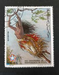 Paraguay_ Damgalı pul
