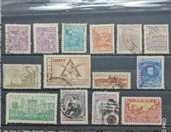 Klasik Avrupa ve Güney Amerika Pul Koleksiyonu - 5 Sayfa (Lot) Zengin İçerikli Karma